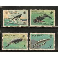 Сейшеллы-1984(Мих.571-574 , **   ,  Морская фауна, Киты(полная серия)