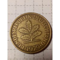 10 пфеннигов ФРГ 1979 год D