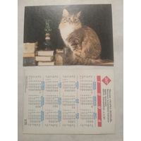 Карманный календарик. Котик.1994 год