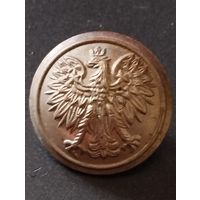 Пуговица мундирная, 22 мм . Польша, 1939 г , Лодзь.