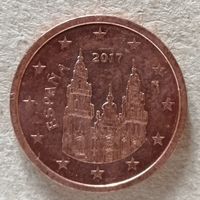 Испания 2 евроцента, 2017 г., KM# 1145