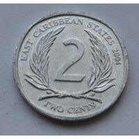 Восточные Карибы, 2 цента 2004 г.