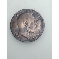 Великобритания 1/2 пенни 1907 года .
