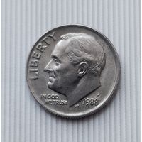 1 дайм 1988(P) года США. Красивая монета!