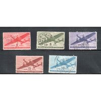 США-1941, (Мих.500-505 ), гаш.   , Авиация, Самолет, 5 марок, (3)