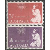 Австралия. Рождество. 1957г. Mi#279-80. Серия.