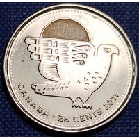 Канада 25 центов 2011 г. Природа Канады - сапсан.