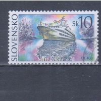 [554] Словакия 1994. Корабль.10 кр. Концовка серии.Гашеная марка.