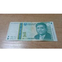 1 сомони 1999 года Таджикистана  с рубля