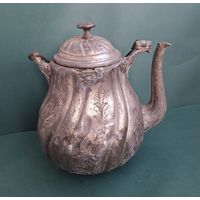 Чайник, кофейник, цинковый сплав, штихель.