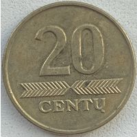 Литва 20 центов 1999 г.