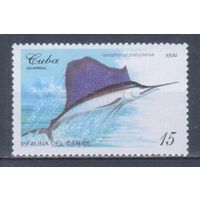 [1565] Куба 1994. Фауна.Рыбы.Марлин. Гашеная марка.