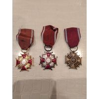 Комплект крестов PRL. Крест заслуг, Польша.