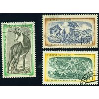 Чехословацкий национальный заповедник в Татрах Чехословакия 1957 год 3 марки