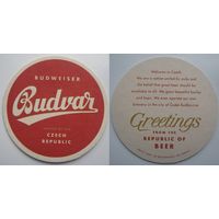 Подставка под пиво  Budweiser Budvar /Чехия/.