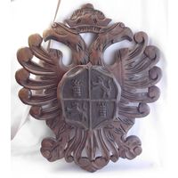 Герб настенный Подставка для мечей Орёл Геральдика Испания Дерево 67 х 55 см