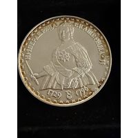 Серебрянная Медаль. Императрица ЕКАТЕРИНА 2. серия Русские цари. Пруф. УНЦИЯ Серебра 999 пр.