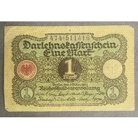 Банкнота 1 марка 1920 год. Веймарская республика.