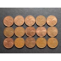 5 евроцентов (15 монет)