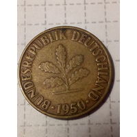 10 пфеннигов ФРГ 1950 год G