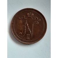 10 пенни 1917 года, вензель,  Россия для Финляндии