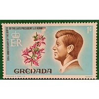 Гренада 1968. 50 лет со дня рождения J. F. Kennedy