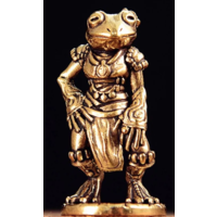 Статуэтка Лягушка Модница Бронза