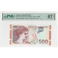 Австрия 500 шиллингов 1997 года. Тип Р-154. Состояние UNC! В слабе PMG 67