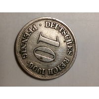 10 пфеннигов Германия 1906 J год