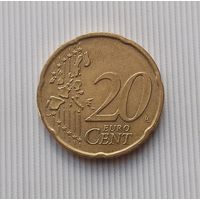 20 евроцентов 2002(D) года Германия. Европейский союз.