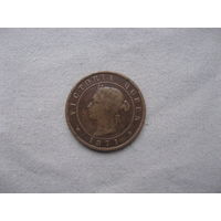 Канадские провинции 1 цент 1871 год Остров Принца Эдуарда (1855-1871)