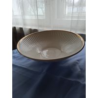 Блюдо на ножке с золотой каемкой(ЗиК Конаково) , 25см