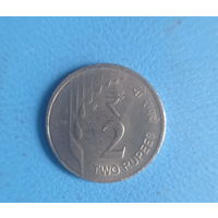 Индия 2 рупии 2019 год новый дизайн ходовых монет