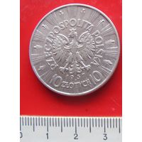 Монета 10 злотых Пилсудский 1937 год