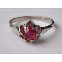 Кольцо серебро СССР 875 проба со звездой. Клеймо.  Размер 17