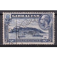137.BrK. Великобритания. Колонии. Гибралтар. Скала. Георг V. 3P. 1933 г. Mi.#99A.