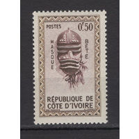 Французский Кот-д Ивуар 1960** Африканская ритуальная маска племени Бете