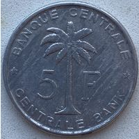 Бельгийское Конго 5 франков 1956 г.