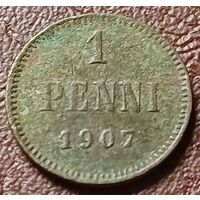Финляндия 1 пенни, 1907    ( 2-2-3 )