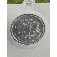 Андорра 1 сантим 2003 Сан-Марти де ла Кортинада Жоан Энрик Вивес Сицилия Тираж 15 т )