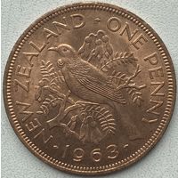 Новая Зеландия 1 пенни 1963 г.