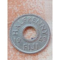 4. Распродажа! 1/2 пенни Фиджи 1943 г. Редкая!