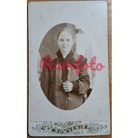 1900-е Визит-портрет девушка типаж ретро студийное фото анонимное