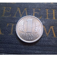 1 пфенниг 1989 (A) Германия ГДР #02 aUNC