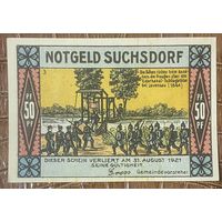 Нотгельд 50 пфеннигов 1921 год. Зуксдорф,. Веймарская республика