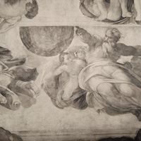 Сотворение света. Энциклопедическая гравюра СПБ. 19-20века 24х16см.     РАСПРОДАЖА КОЛЛЕКЦИИ.