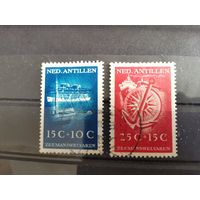 Нидерландские Антильские острова 1952 год. Дом моряка. * концовка серии Mi 37-38