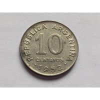 Аргентина 10 сентаво 1952 г.