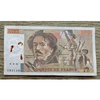 Werty71 Франция 100 франков 1982 банкнота Поль Сезанн