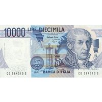 Италия 10000 лир образца 1984 года UNC p112c